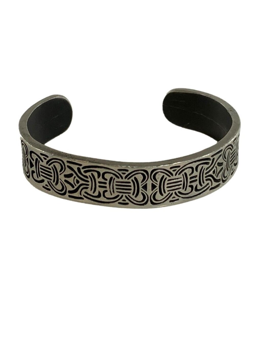 Zik-Zok Celtic Knot Pattern Adjustable Cuff Bracelet For Men & Women